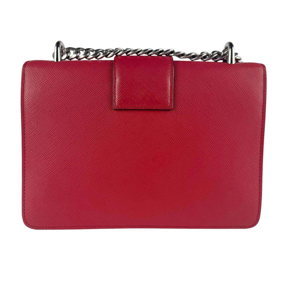 PRADA Red Leather Shoulder Bag - Picture 3 of 13